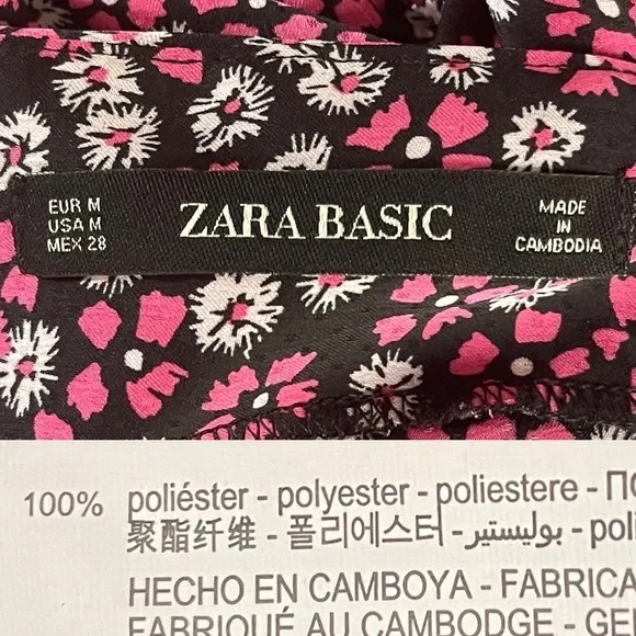 ZARA - FLORAL PRINT RUCHED DRESS - Picture 10 of 12